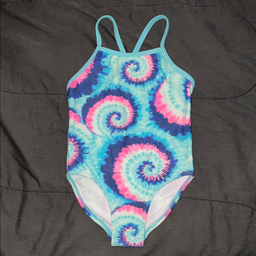5/$30 Kids Tie-Dye Swirl One-Piece Swimsuit